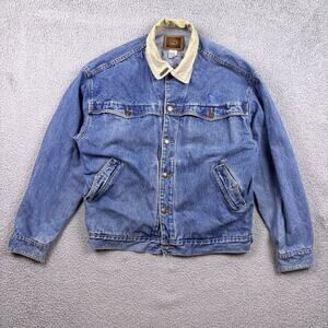 VTG Australian Outback Collection Jacket Mens XL Denim Jean Trucker Retro